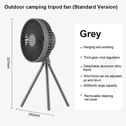 Triangular Fan Portable Foldable Outdoor Camping And Picnic Dual Purpose Small Electric Fan