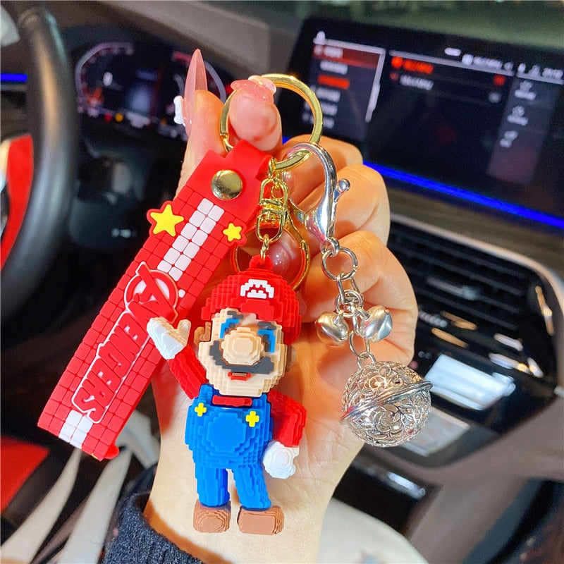 Mario Action Cute Keychain