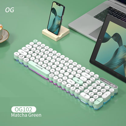 Punk Recargeable Wireless Bluetooth Keyboard