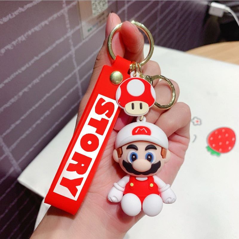 Mario Action Cute Keychain